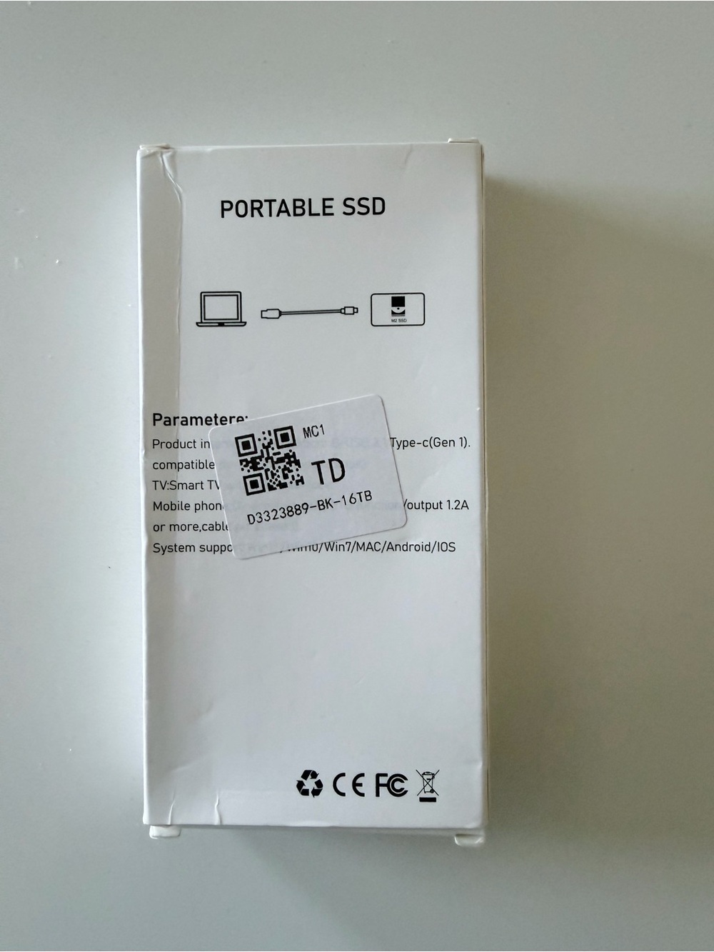 Portable M.2 Type-C SSD 16TB - Red - Picture 2 of 2